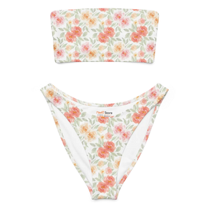 Soft Petal Recycled Bandeau Bikini | Upf50+ V-cut - Classic Bikinis - Xs