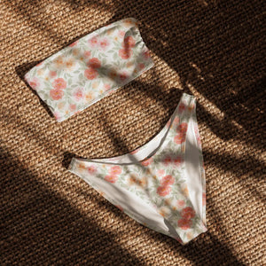 Soft Petal Recycled Bandeau Bikini | Upf50+ V-cut - Classic Bikinis - Xs