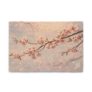 Soft Sakura Branch Doormat – Pastel Coir Mat - Dipaliz - Door Mats