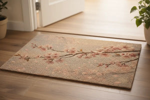 Soft Sakura Branch Doormat – Pastel Coir Mat - Dipaliz - Door Mats