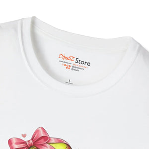 Cute Floral Softball Mom Tee - Lightweight Game Day - Dipaliz - T-shirts