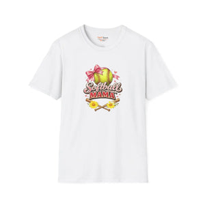 Cute Floral Softball Mom Tee - Lightweight Game Day - Dipaliz - T-shirts