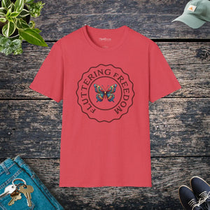 Butterfly Softstyle t Shirt Cotton Tee Fluttering Freedom Dipaliz - T-shirts