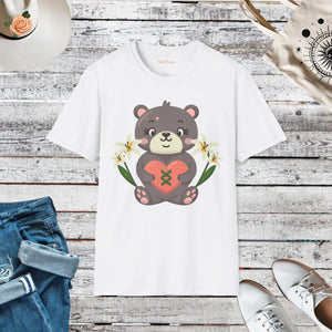 Cute Teddy Bear Softstyle t Shirt Cotton Tee - Dipaliz - T-shirts