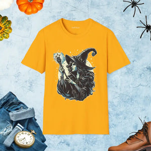 Magic Halloween Witch Unisex Softstyle Tee - Dipaliz - Gold / s - T-shirts