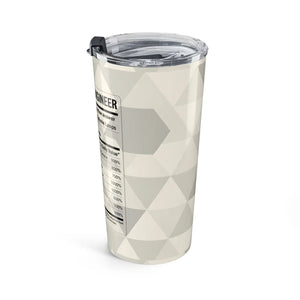 Software Engineer Nutrition Facts Tumbler 20oz | Funny Coder Gift | Developer Travel Cup - Tumblers