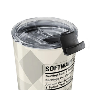 Software Engineer Nutrition Facts Tumbler 20oz | Funny Coder Gift | Developer Travel Cup - Tumblers