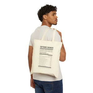 Software Engineer Recipe Tote, Funny Coding Resume Canvas Bag - Bags