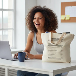 Software Engineer Recipe Tote, Funny Coding Resume Canvas Bag - Bags