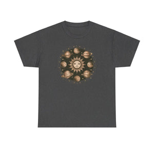 Solar System Heavy Cotton Tee Reinforced Shoulders - Dipaliz - Clothing Tops