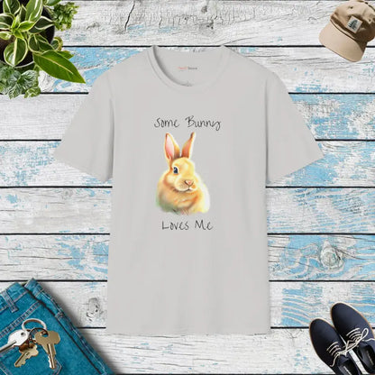 Unisex Funny T-shirt - Some Bunny Loves me for Easter! - Ice Grey / s T-shirt