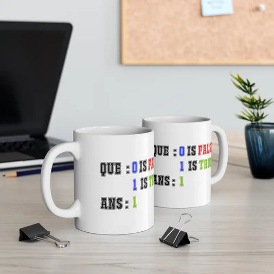 Sip in Style with our 11oz Programming True False Mug