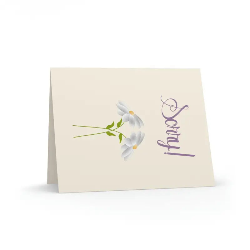 Elegant Sorry Greeting Cards with Matching White Envelopes - Paper Products