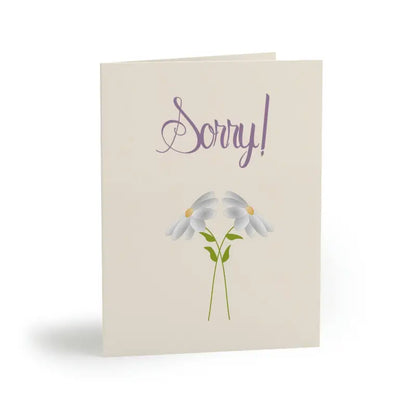 Elegant Sorry Greeting Cards with Matching White Envelopes - 8 Pcs / Matte / 4.25” x 5.5” Paper Products