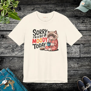 Moody Cat Unisex Jersey Short Sleeve Soft Cotton - Dipaliz - T-shirts
