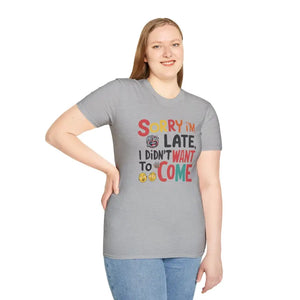 Tardy & Funny Comfy Tee - Cozy Cotton Delight - Dipaliz - T-shirts