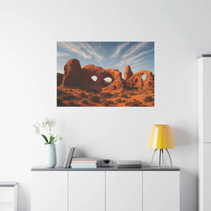 Desert Arches Matte Canvas – Pine Wood Frame - Dipaliz - Posters Prints & Visual Artwork