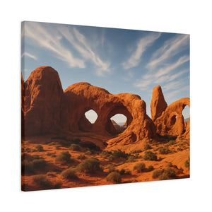 Desert Arches Matte Canvas – Pine Wood Frame - Dipaliz - Posters Prints & Visual Artwork