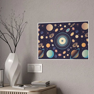 Poster - Space - Cosmic Gloss Planets Wall Art - Dipaliz 23.4’’ x 16.5’’ (horizontal) / Glossy