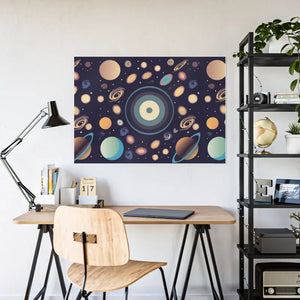 Poster - Space - Cosmic Gloss Planets Wall Art - Dipaliz