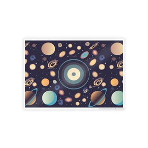 Poster - Space - Cosmic Gloss Planets Wall Art - Dipaliz