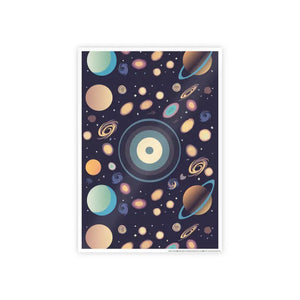 Poster - Space - Cosmic Gloss Planets Wall Art - Dipaliz