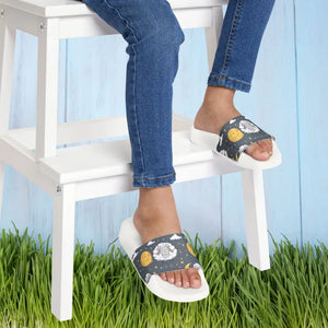 Space Youth Sandals - Removable Strap Printed Design - Dipaliz - White / Kid’s 13