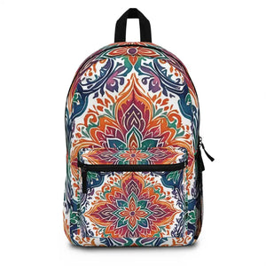 Vibrant Indian Ethnic Pattern Backpack for Women - Dipaliz - one Size - Backpacks