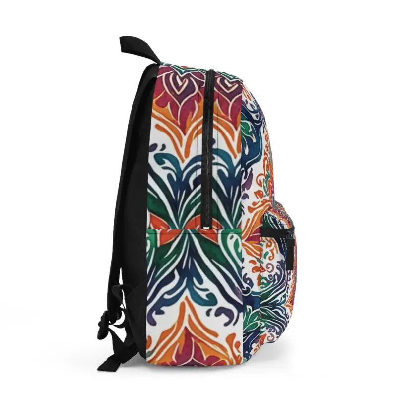 Vibrant Indian Ethnic Pattern Backpack for Stylish Organization - one Size Bags