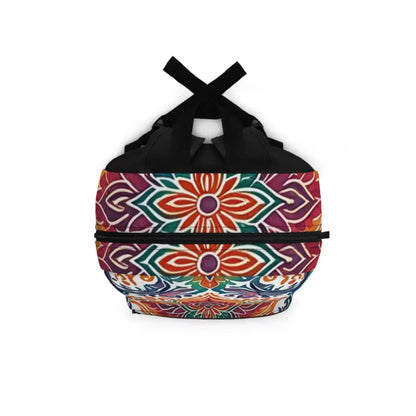 Vibrant Indian Ethnic Pattern Backpack for Stylish Organization - one Size Bags