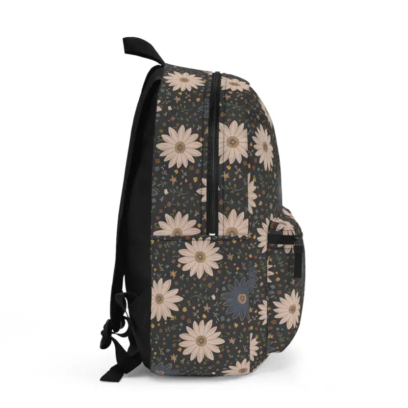 Travel in Style: Spacious Pastel Flowers Backpack - one Size Bags