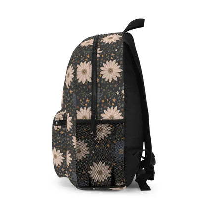 Travel in Style: Spacious Pastel Flowers Backpack - one Size Bags