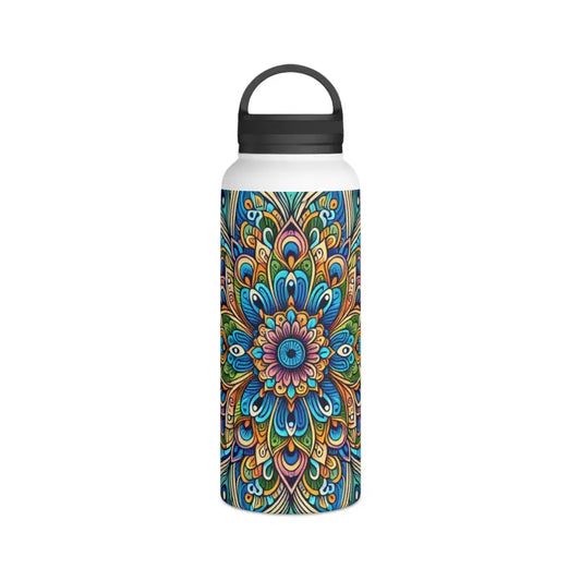 Dazzling Stainless Steel Peacock Feather Water Bottle - Bottles