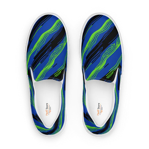 Men’s Slip-on Canvas Shoes Speed Lines Comfort Style - Dipaliz - Sneakers