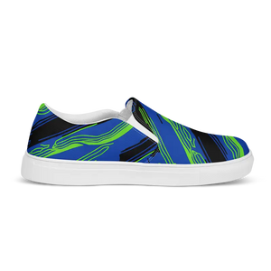 Men’s Slip-on Canvas Shoes Speed Lines Comfort Style - Dipaliz - Sneakers