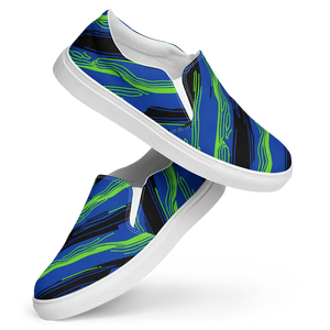 Men’s Slip-on Canvas Shoes Speed Lines Comfort Style - Dipaliz - Sneakers