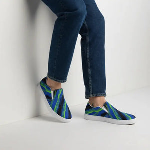 Men’s Slip-on Canvas Shoes Speed Lines Comfort Style - Dipaliz - Sneakers