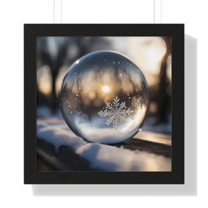 Framed Sphere Snowflake Vertical Poster - Premium Art - Dipaliz - 16″ x / Black - Prints