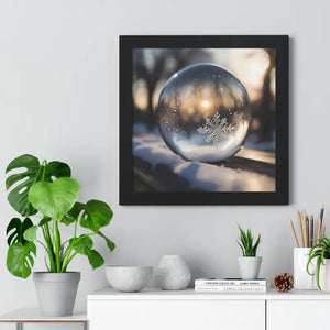 Framed Sphere Snowflake Vertical Poster - Premium Art - Dipaliz - Prints