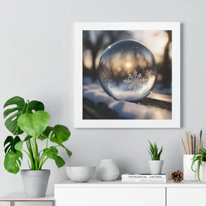 Framed Sphere Snowflake Vertical Poster - Premium Art - Dipaliz - Prints