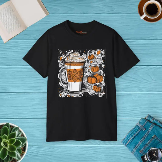 Pumpkin Spice Unisex Ultra Cotton Tee - Cozy & Stylish - Black / s T-shirt