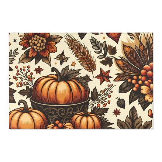 Transform your Space with Chenille Thanksgiving Pumpkin Rugs - 72’’ × 48’’ Home Decor