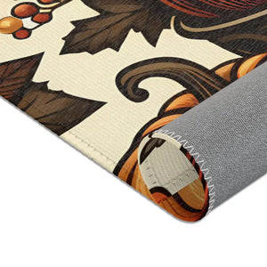 Chenille Pumpkin Rugs - Thanksgiving Decor - Dipaliz