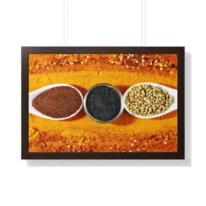 Spices Framed Horizontal Poster Matte Museum Finish Dipaliz - 30’’ x 20’’ / Walnut - Posters Prints & Visual Artwork