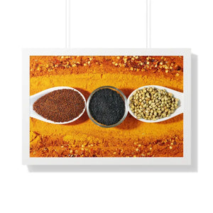 Spices Framed Horizontal Poster Matte Museum Finish Dipaliz - 30’’ x 20’’ / White - Posters Prints & Visual Artwork