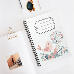 Ruled Line Spiral Notebook Pastel Flowers Journal - Dipaliz - one Size - Journals