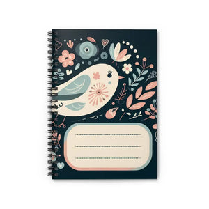 Ruled Line Spiral Notebook Pastel Flowers Creative Style - Dipaliz - one Size - Journals
