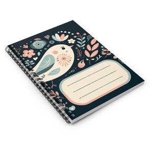 Ruled Line Spiral Notebook Pastel Flowers Creative Style - Dipaliz - one Size - Journals