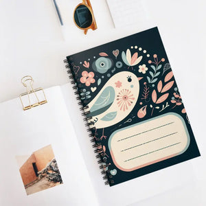 Ruled Line Spiral Notebook Pastel Flowers Creative Style - Dipaliz - one Size - Journals