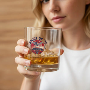 Spirit of ?76 10oz Rocks Glass - Patriotic Eagle Whiskey Tumbler - Mug